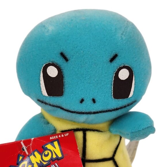 Vintage Hasbro Pokemon 07 Squirtle 5"  Beanie Plush Stuffed Animal Nintendo 1998 - Picture 2 of 14